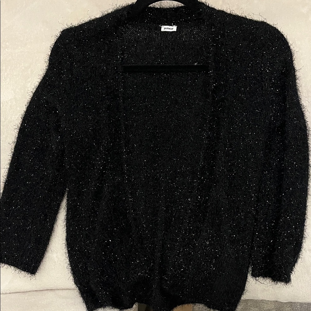 Pimkie Black Sparkle Evening Shrug – Size Medium ✨